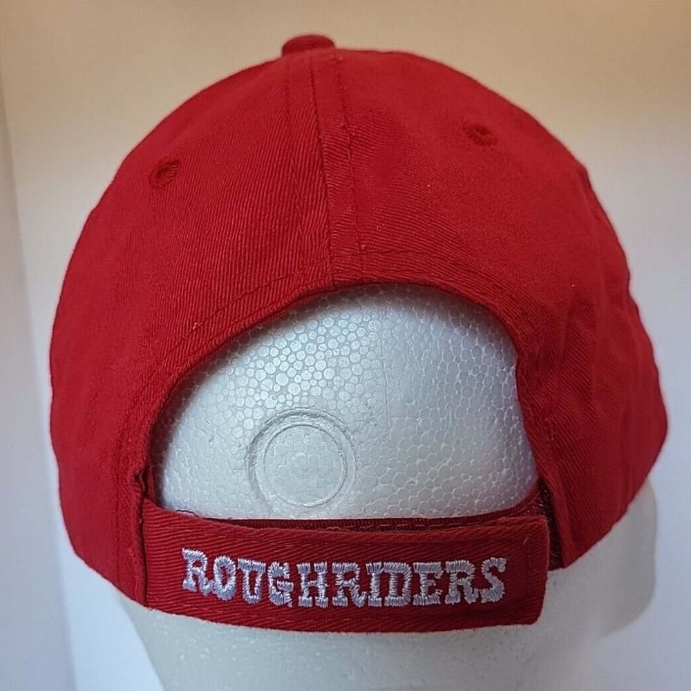 Adult Red Acrylic Rough Riders Adjustable Strap Baseball‎ Cap Hat - Picture 3 of 7